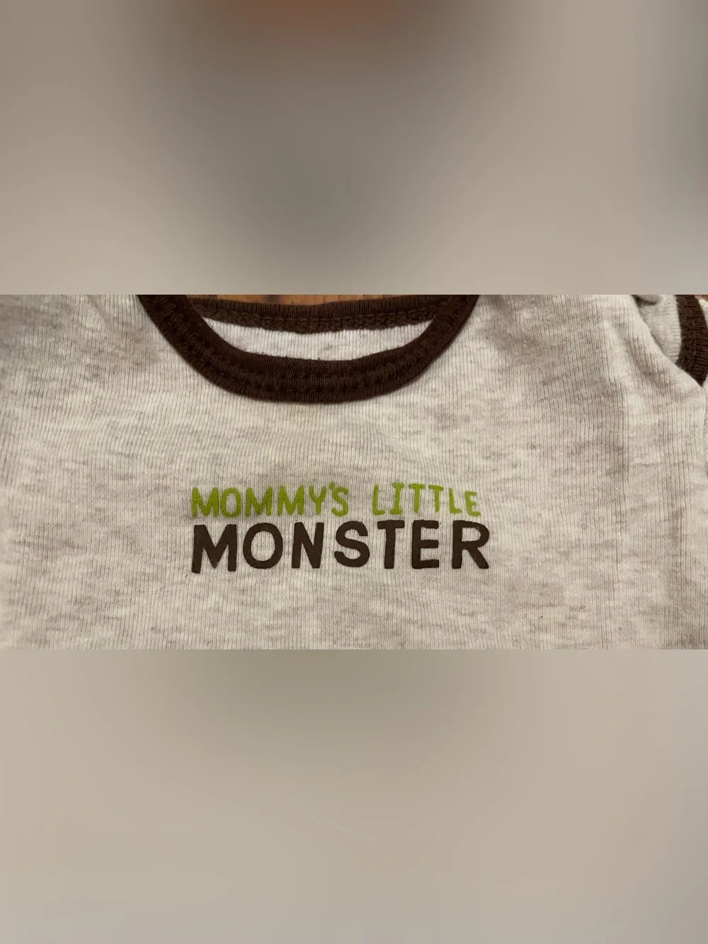 Carter's One-Piece with Brown Trim Mommy's Little Monster Bodysuit